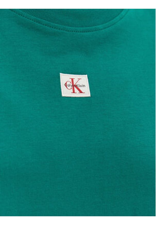Calvin Klein Jeans Sukienka codzienna LV047F228G Zielony Oversize. Okazja: na co dzień. Kolor: zielony. Materiał: bawełna. Typ sukienki: proste, oversize. Styl: casual