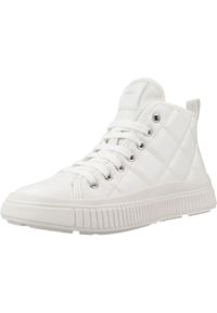 Geox - Buty GEOX J LAQUINNY Biały. Kolor: biały. Materiał: syntetyk, tkanina. Sport: turystyka piesza