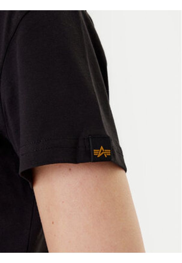 Alpha Industries T-Shirt Basic T Small Logo 196054 Czarny Regular Fit. Kolor: czarny. Materiał: bawełna