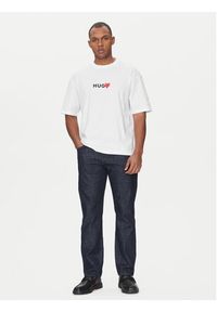 Hugo - HUGO T-Shirt Dewdam 50530557 Biały Relaxed Fit. Kolor: biały. Materiał: bawełna #5