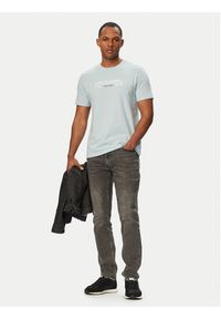 Calvin Klein Jeans T-Shirt SS 30s EU LV04RG800G Niebieski Regular Fit. Kolor: niebieski. Materiał: bawełna #5