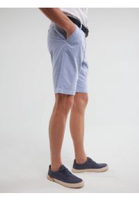 Big-Star - Szorty męskie bawełniane błękitne Gusto 401. Kolor: niebieski. Materiał: bawełna. Wzór: prążki. Styl: klasyczny, wakacyjny #2