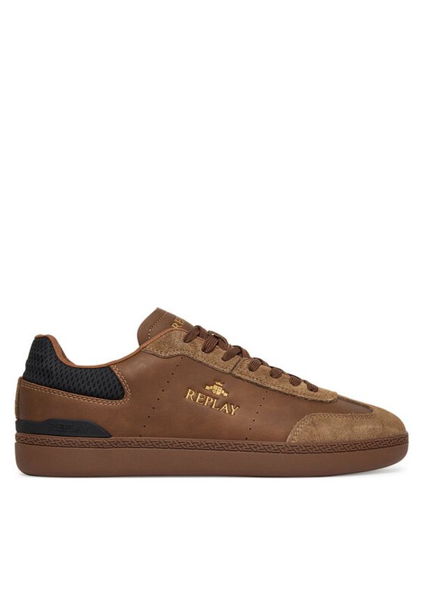 Replay - REPLAY Sneakersy GMSD7.000.C0004S Brązowy. Kolor: brązowy. Materiał: skóra