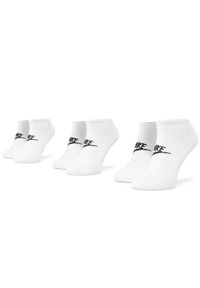 Zestaw 3 par niskich skarpet unisex Nike - SK0111 100 Biały. Kolor: biały. Materiał: materiał, bawełna, poliester, elastan #1
