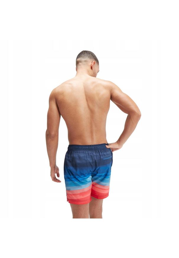 Speedo - Męskie Spodenki Do Siatkówki Redondo Edge Z Nadrukiem. Kolor: niebieski. Wzór: nadruk. Styl: sportowy