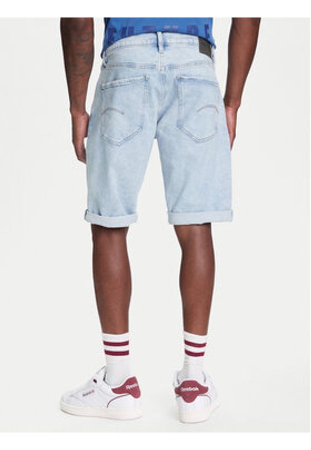 G-Star RAW - G-Star Raw Szorty jeansowe Mosa D24430-D549 Niebieski Regular Fit. Kolor: niebieski. Materiał: bawełna
