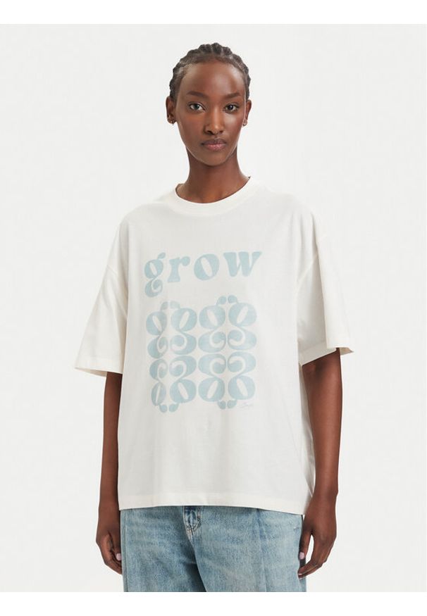 BOSS T-Shirt Eboys 50566831 Kremowy Relaxed Fit. Kolor: kremowy. Materiał: bawełna