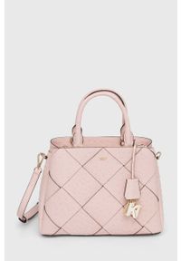 DKNY - Dkny torebka skórzana kolor różowy. Kolor: różowy. Materiał: skórzane #1
