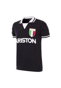 COPA FOOTBALL - Koszulka retro piłkarska dla dorosłych - Juventus 1986-87 Gość - Czarna. Kolor: czarny. Sport: piłka nożna