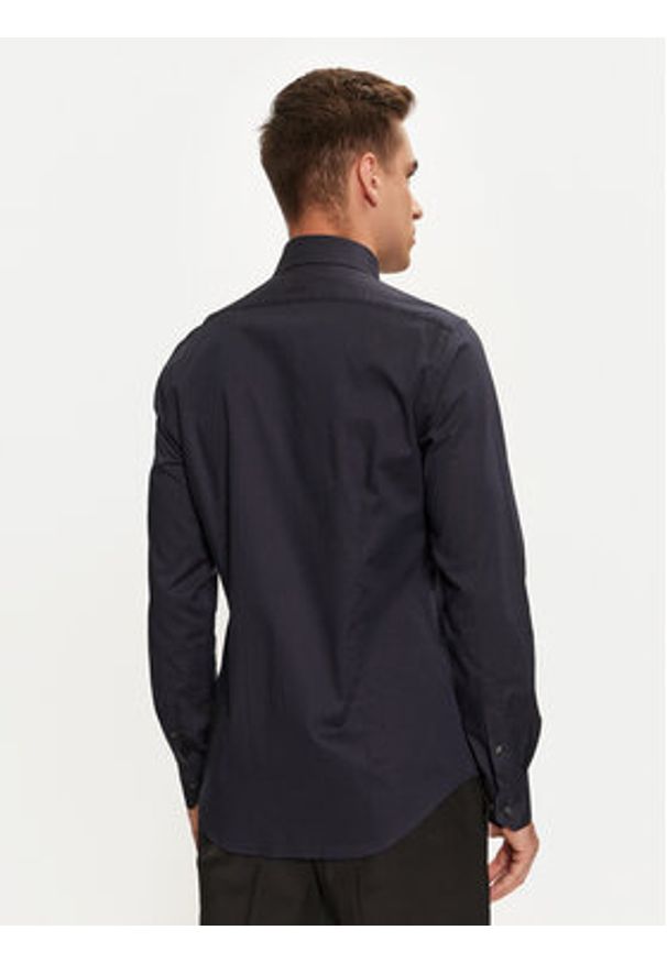 Michael Kors Koszula MK0DS01294 Granatowy Slim Fit. Kolor: niebieski. Materiał: bawełna