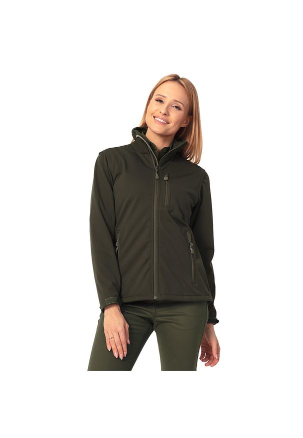 TAGART - Kurtka myśliwska damska Forest Lady Softshell z membraną. Kolor: zielony. Materiał: softshell