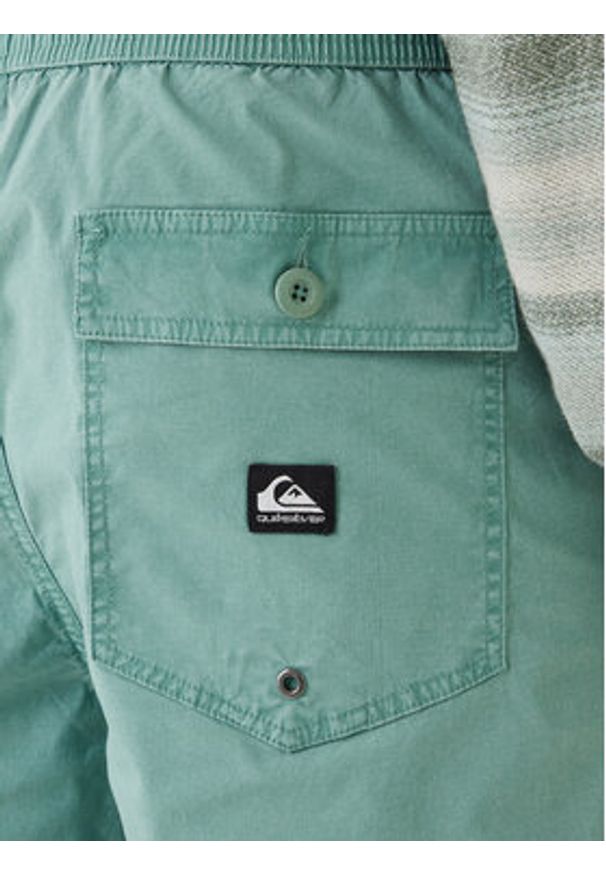 Quiksilver Szorty materiałowe Taxer Fatigue EQYWS03897 Zielony Regular Fit. Kolor: zielony. Materiał: bawełna
