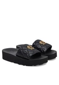Love Moschino - LOVE MOSCHINO Klapki JA28014I1MIE0000 Czarny. Kolor: czarny. Materiał: skóra #6