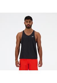 Koszulka męska New Balance MT41250BK – czarna. Kolor: czarny. Materiał: poliester. Sezon: lato. Sport: fitness #1