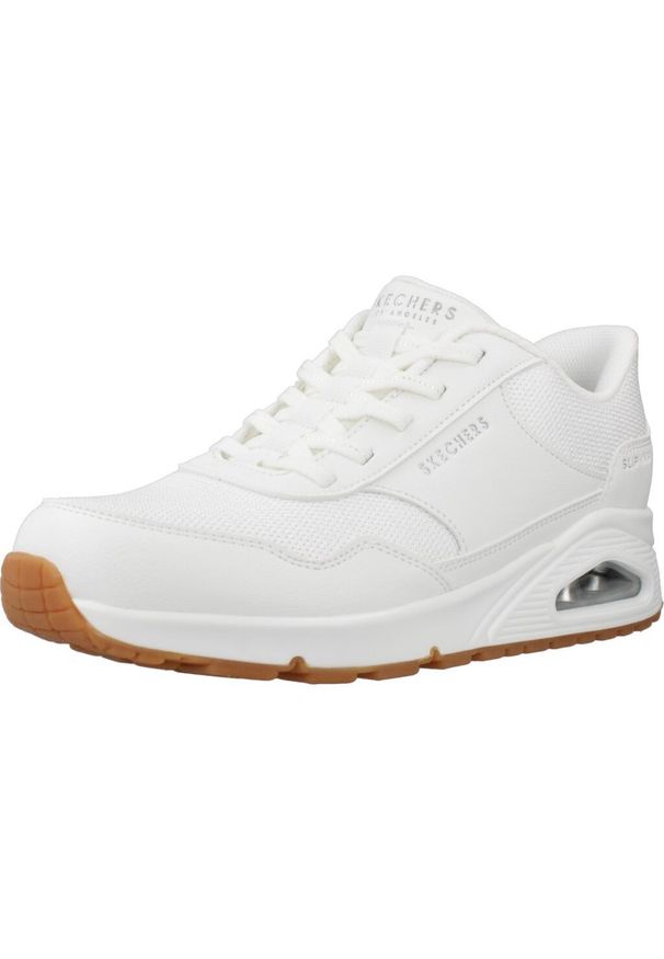 skechers - Buty Kobieta Skechers Uno biały. Kolor: biały. Materiał: syntetyk, tkanina
