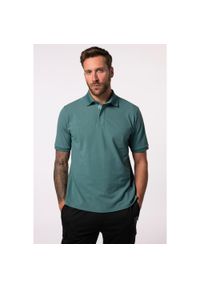 JAY-PI - Męska Koszulka polo golf rękaw 1/2 QuickDry drobny wzór do rozm. 7XL. Typ kołnierza: polo, golf. Kolekcja: plus size. Kolor: zielony. Materiał: materiał, poliester, bawełna. Styl: sportowy