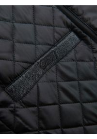 Ombre Clothing - Męski płaszcz zimowy z wełną i pikowaną podpinką – grafitowy melanż V1 OM-COWC-0116 - XXL. Kolor: szary. Materiał: wełna. Wzór: melanż. Sezon: zima #9