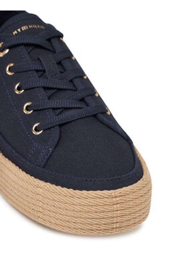 TOMMY HILFIGER - Tommy Hilfiger Espadryle Vulc Espadrille Sneaker FW0FW08404 Granatowy. Kolor: niebieski. Materiał: materiał