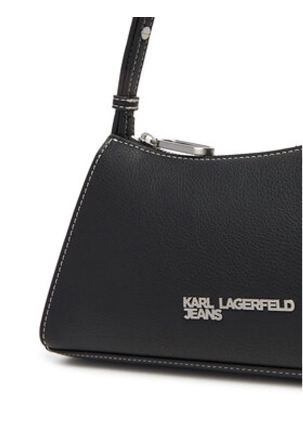 Karl Lagerfeld Jeans Torebka A3W30011 Czarny. Kolor: czarny. Materiał: skórzane