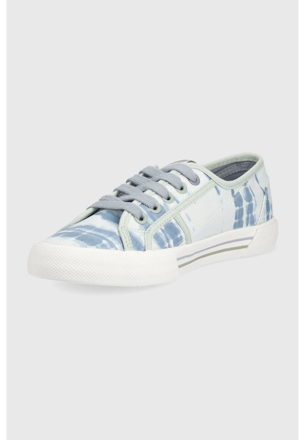 Pepe Jeans tenisówki brady w tie dye damskie. Nosek buta: okrągły. Zapięcie: sznurówki. Kolor: niebieski. Materiał: guma