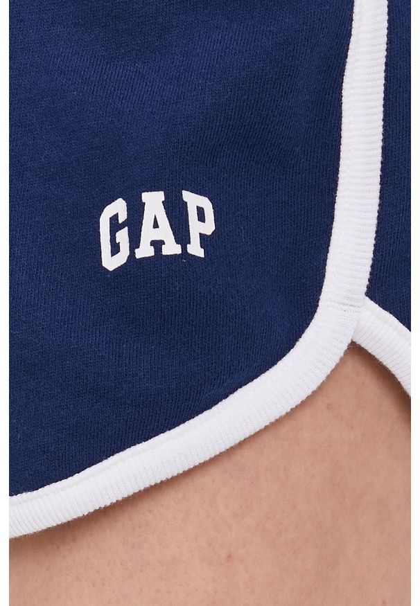 GAP - Szorty. Okazja: na co dzień. Kolor: niebieski. Materiał: dzianina, poliester. Wzór: gładki. Styl: casual