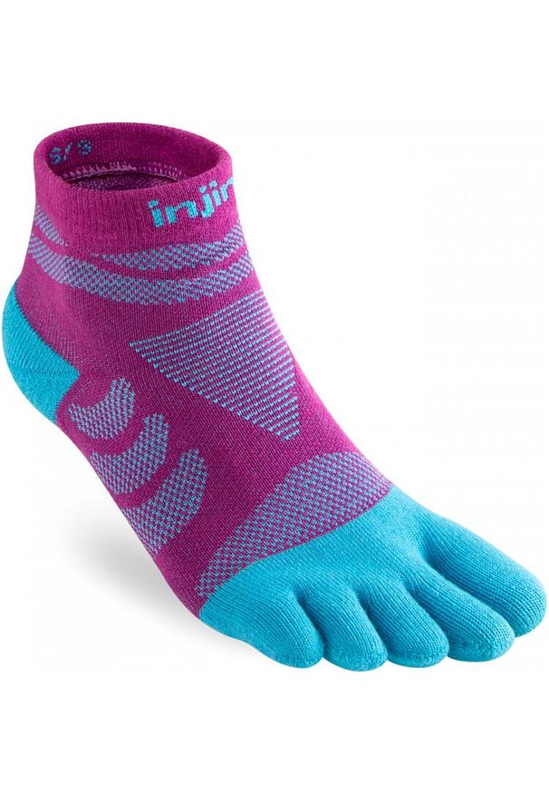 Skarpetki do biegania damskie Injinji Ultra Mini-Crew. Kolor: różowy