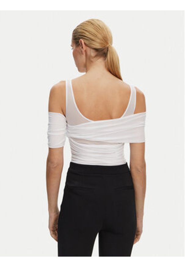 Pinko - PINKO Body Bella 104832 A2H1 Biały Regular Fit. Kolor: biały. Materiał: syntetyk