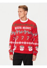 Only & Sons Sweter Xmas 22031171 Czerwony Regular Fit. Kolor: czerwony. Materiał: syntetyk