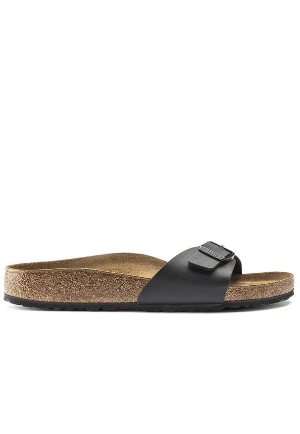 Klapki Birkenstock Madrid 40793 - czarne. Kolor: czarny. Materiał: materiał, skóra, mikrofibra