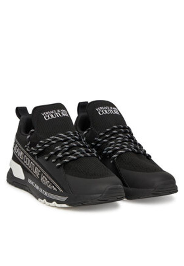Versace Jeans Couture Sneakersy 78YA3SA3 Czarny. Kolor: czarny. Materiał: materiał