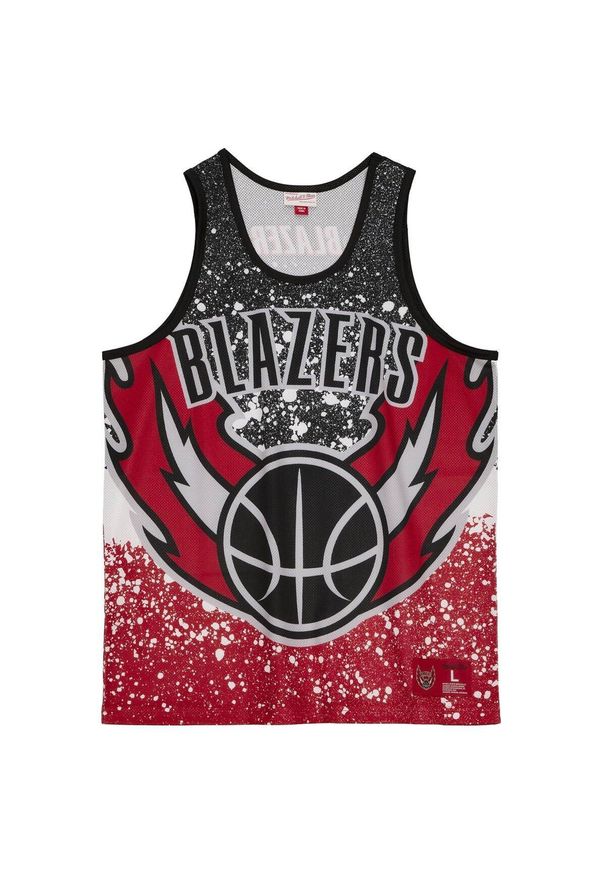 Koszulka Top Tank Mitchell & Ness NBA Portland Trail Blazers Tank Top. Kolor: czerwony, wielokolorowy, czarny