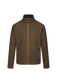 Regatta - Polar Z Suwakiem Męski Garrian II. Kolor: brązowy, niebieski, wielokolorowy. Materiał: polar. Sezon: zima. Styl: sportowy. Sport: turystyka piesza #1