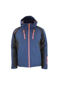 PEAK MOUNTAIN - Kurtka narciarska Peak Mountain Softshell. Kolor: wielokolorowy, niebieski, czarny. Materiał: softshell. Sport: narciarstwo #1