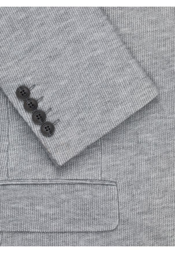 Pako Lorente - PAKO LORENTE - Szara marynarka melanż z dzianiny. Kolor: szary. Materiał: dzianina. Wzór: melanż. Sezon: jesień