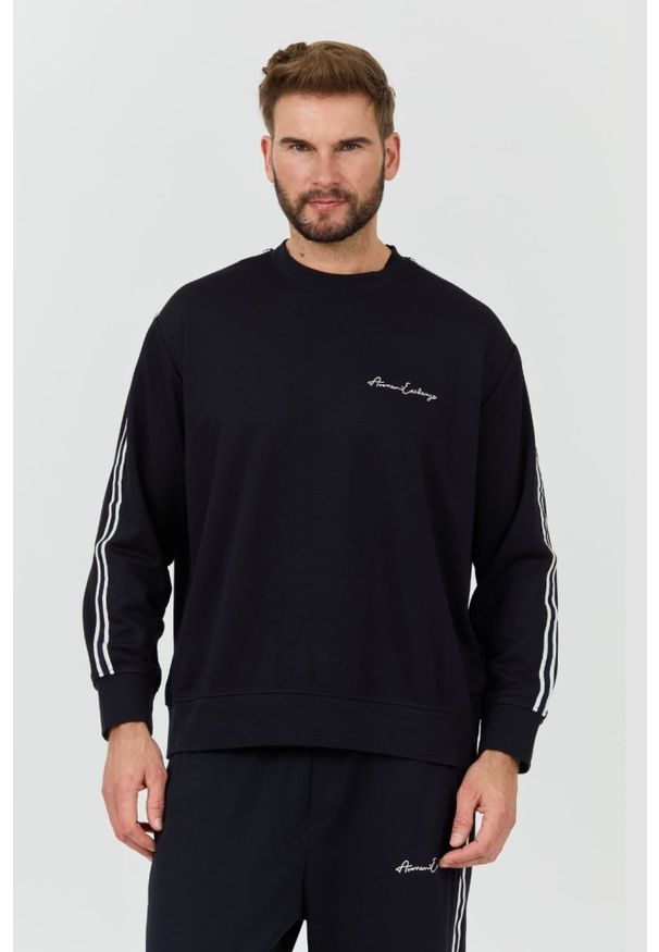 Armani Exchange - ARMANI EXCHANGE Granatowa męska bluza, Rozmiar M. Kolor: niebieski