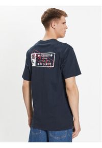 DC T-Shirt ADYZT05259 Granatowy Regular Fit. Kolor: niebieski. Materiał: bawełna