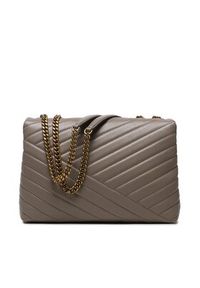 Tory Burch Torebka Kira Chevron Convertible Shoulder Bag 90446 Szary. Kolor: szary. Materiał: skórzane #5