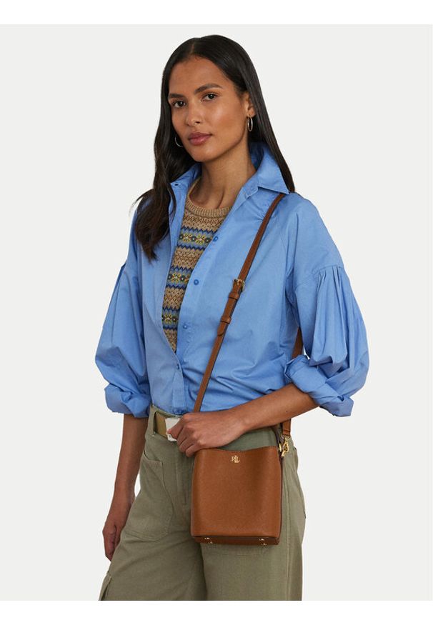 Lauren Ralph Lauren - LAUREN RALPH LAUREN Torebka 431969365002 Brązowy. Kolor: brązowy. Materiał: skórzane