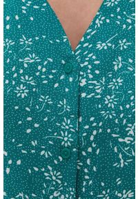 JDY - Jacqueline de Yong Sukienka kolor zielony mini rozkloszowana. Kolor: zielony. Materiał: tkanina, materiał, wiskoza. Długość rękawa: krótki rękaw. Typ sukienki: rozkloszowane. Długość: mini #2