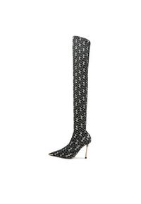 Elisabetta Franchi Kozaki SA-33L-36E2 Czarny. Kolor: czarny. Materiał: materiał #6