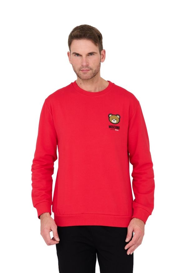 MOSCHINO Czerwona męska bluza, Rozmiar M. Kolor: czerwony