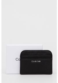 Calvin Klein etui na karty damski kolor czarny. Kolor: czarny. Materiał: materiał. Wzór: gładki #2