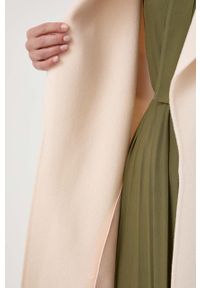 Elisabetta Franchi płaszcz wełniany kolor różowy przejściowy. Kolor: różowy. Materiał: wełna. Styl: klasyczny #8