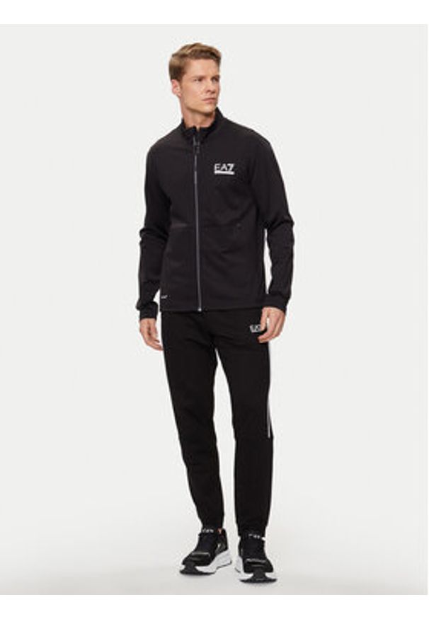 EA7 Emporio Armani Bluza 3DPM89 PJUFZ 1200 Czarny Regular Fit. Kolor: czarny. Materiał: syntetyk