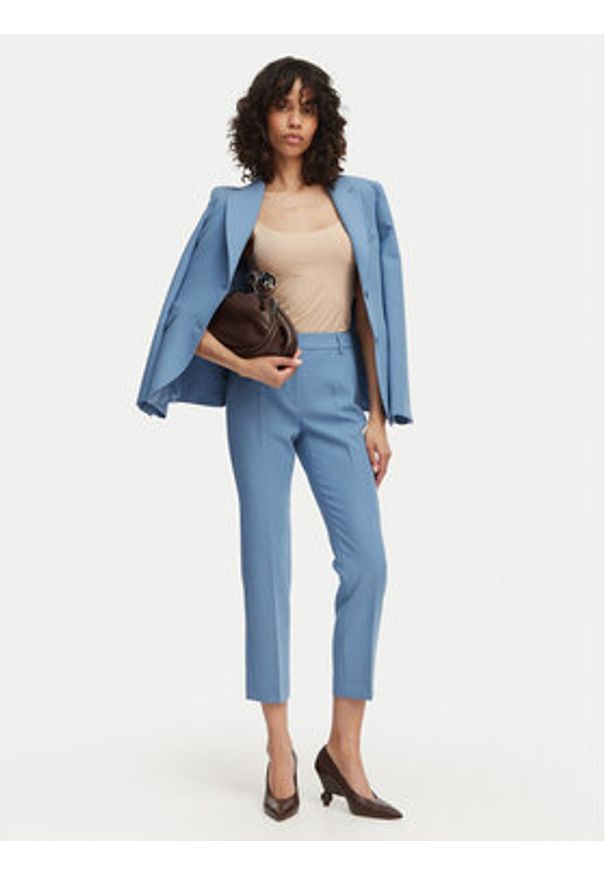 Weekend Max Mara Spodnie materiałowe Rana 2615131021 Błękitny Slim Fit. Kolor: niebieski. Materiał: syntetyk