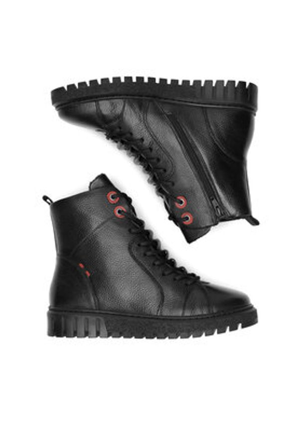 Go Soft Trzewiki WI32-FATIMA-01 Czarny. Kolor: czarny. Materiał: skóra