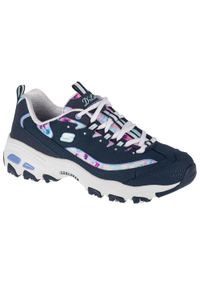 skechers - Buty do chodzenia damskie Skechers 149794NVMT. Kolor: wielokolorowy, szary, brązowy, biały, niebieski. Materiał: materiał, skóra. Szerokość cholewki: normalna. Sport: turystyka piesza