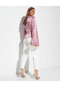 CAROLINE CONSTAS - Jedwabna różowa bluzka Romy. Kolor: różowy, wielokolorowy, fioletowy. Materiał: jedwab. Długość rękawa: długi rękaw. Długość: długie. Wzór: aplikacja, kwiaty. Styl: elegancki #4