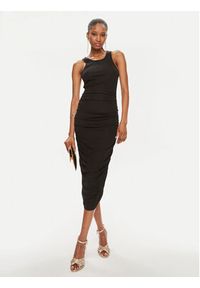 TwinSet - TWINSET Sukienka koktajlowa 241TT2097 Czarny Slim Fit. Kolor: czarny. Materiał: wiskoza. Styl: wizytowy #4