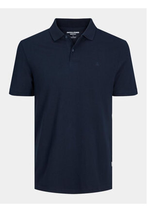 Jack & Jones Polo Basic 12136516 Granatowy Slim Fit. Typ kołnierza: polo. Kolor: niebieski. Materiał: bawełna